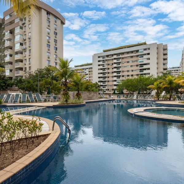 Apto 2 Quartos com Varanda em Frente ao RioCentro Barra Olimpica Wi-Fi Rapido Piscina Cozinha Completa e Estacionamento Portaria 24h Sala Homeoffice Brinquedoteca e Parquinho Infantil Ideal para Grupos Familias e Hospedes a trabalho - Foto 4