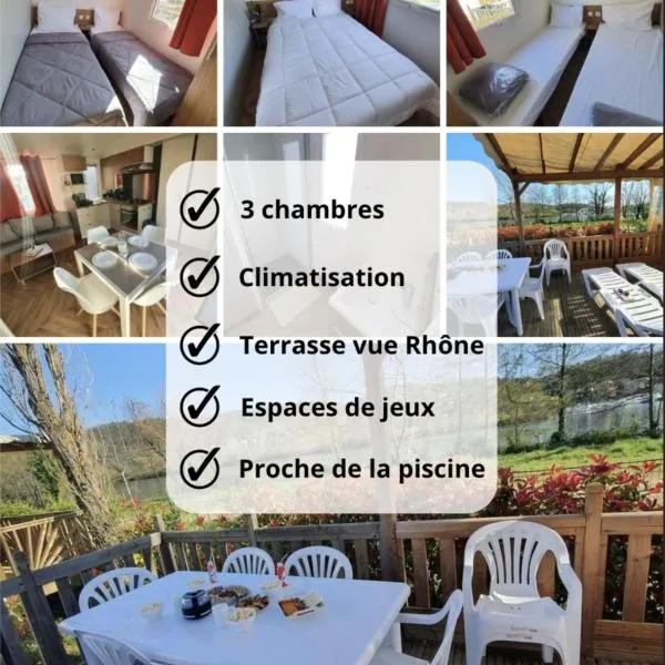 Les flots de Condrieu - VIA -RHÔNA -8 pers, et vue sur Rhône-BBQ, hotel em Condrieu
