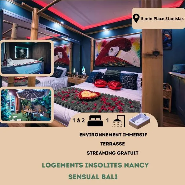 Stanislas Sensual Bali Love Room Jacuzzi 300m place Stanislas, hotel v destinaci Nancy