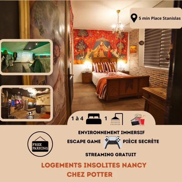 Chez Potter Escape Game, Secret Room, PS5 Garage, Logements Insolites, hotel in Nancy