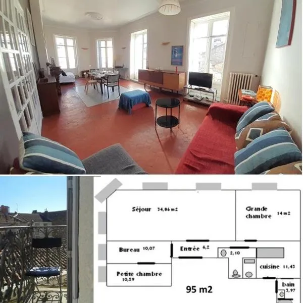 Les 7 balcons, Comédie-Corum-Gare, Parking, Spacieux Lumineux Haussmannien, hotel a Montpeller