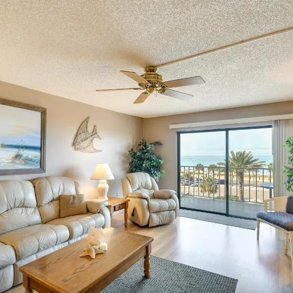 Walk to Madeira Beach Coastal Condo with Balcony, hotel in St Pete Beach