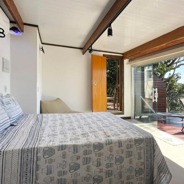 Chale Terapia com vista para o mar, WiFi e ar