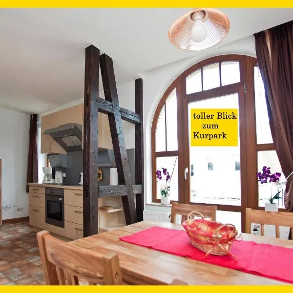 Ferienwohnung Auszeit am Kurpark Bad Berka # Balkon # ruhige Lage # gratis Parkplatz & WLAN # Nähe Weimar # Weimarer Land, hotel v destinaci Bad Berka