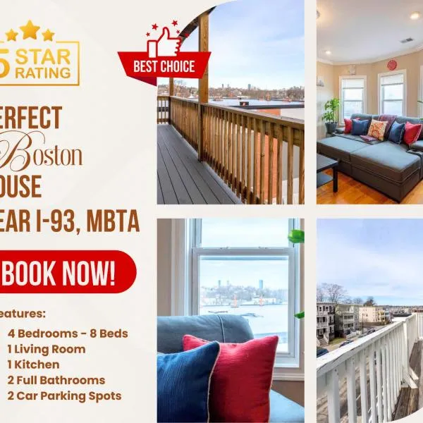 90 - 4BR Dorchester - Sleek Apt near Marina Bay, hotel em Boston