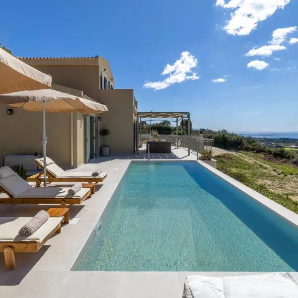 Luxury Villa Artemis Pool, Jacuzzi, Peace & Perfect Sunsets in Kefalonia, hotel v destinaci Svoronata