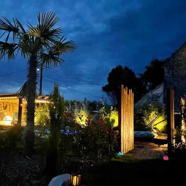 La Clé des Champs - Studio PiscineSPA-Sauna au jardin tropical idyllique et bucolique, hotel v destinaci Jouarre