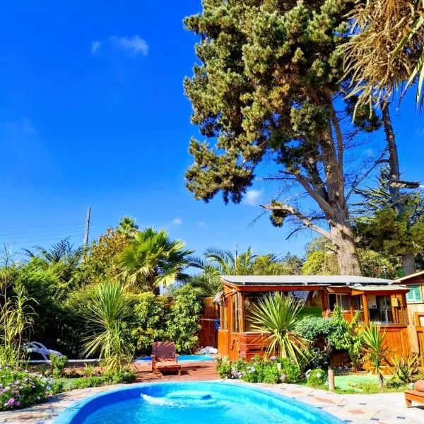 Suite con DESAYUNO SOLO PARA DOS Ó Cabañas familiares Los PINARES DEL MAR -Pet friendly, hotel v destinaci Isla Negra