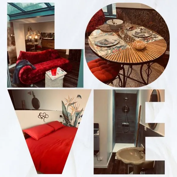 Romantique Love Room L Amour sous les Tropiques, hôtel à Sémussac