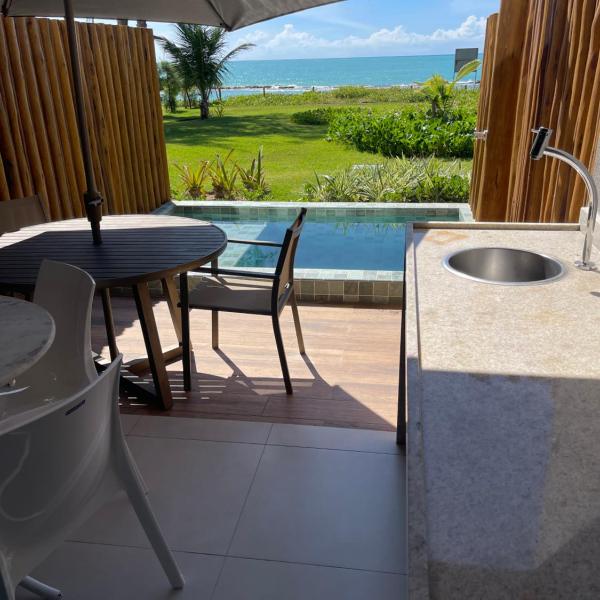 Flat Studio beira mar com piscina privativa - Praia dos CARNEIROS TAMANDARÉ - Foto 3