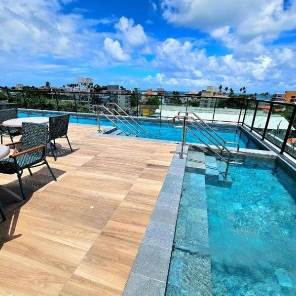 Flat Beijupirá Exclusive com piscina no centro de Porto de Galinhas - Foto 4