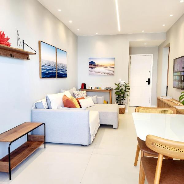 Barramares Flat com Vista Mar - Condomínio na Praia - Orla - Beach Barra da Tijuca - Posto 4 - Foto 2