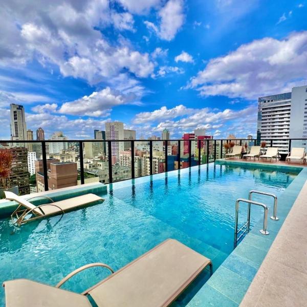 Apart Stúdio All Batel - Piscina Borda Infinita aquecida - Colchão massageador - Próx ao Shopping Curitiba