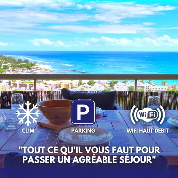 L'horizon - T2 Duplex - Vue mer à 180, hôtel à Saint-Gilles les Bains