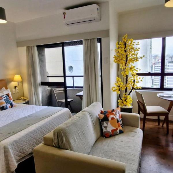 Flat Hotel Jardins Varanda Quali Espaçoso Wi-Fi e Garagem - Foto 2