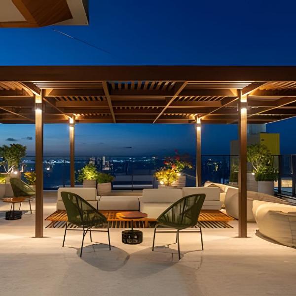 Studio Moderno em Salvador c/ Rooftop Sensacional