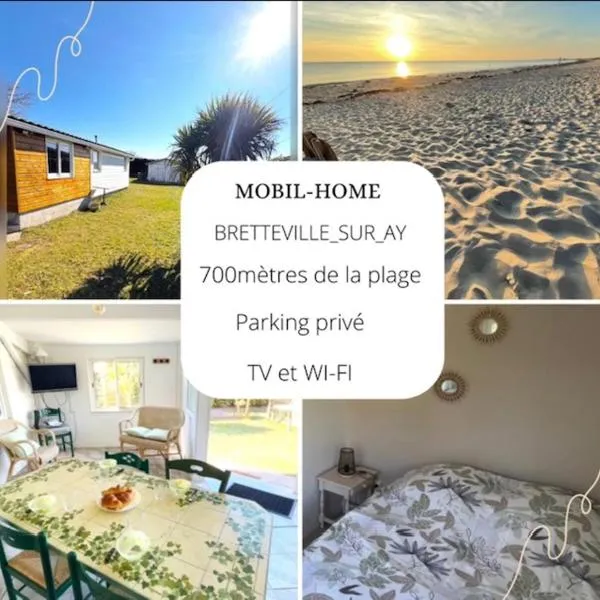 Mobile home en bord de mer, hotel em Bretteville-sur-Ay