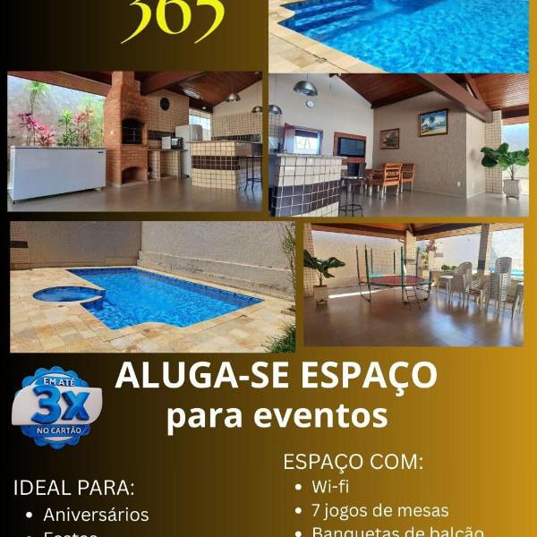 Área de Lazer com piscina e churrasqueira