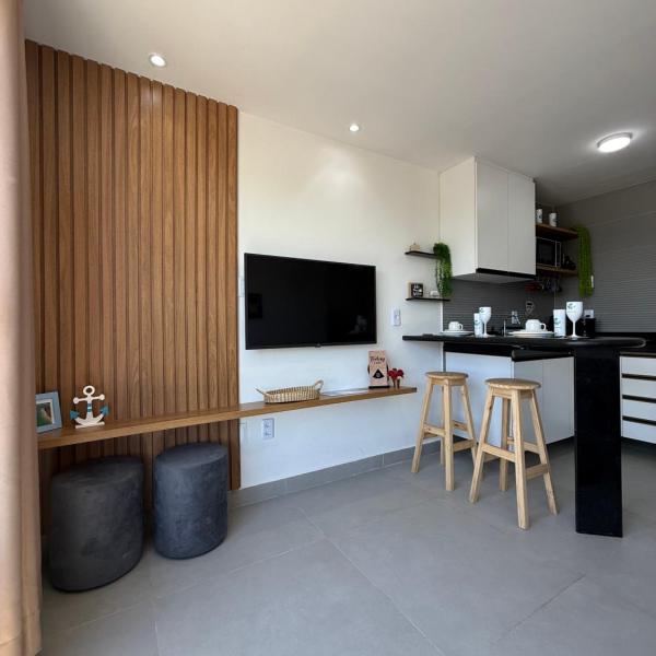 2 quartos para sua privacidade e conforto!Flat moderno, e perto de tudo!