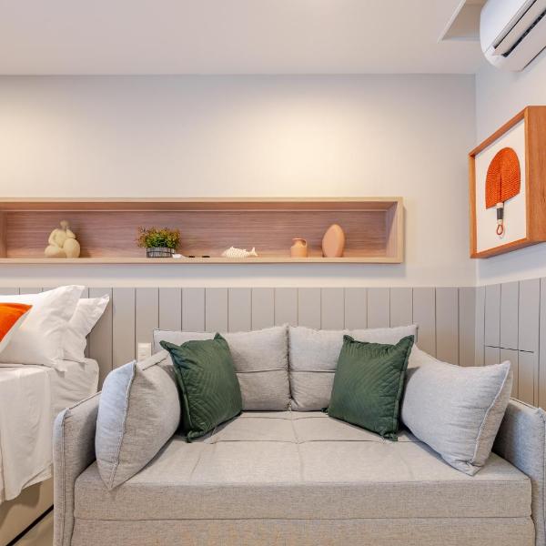 Salvador Studio na Barra - Barra Premium - Melhor Localização da Barra - Piscina com vista mar, climatizado, beira mar, TV a Cabo, Internet para Home Office, cafeteira, forno airfryer, cooktop, microondas, próximo ao Shopping Barra - Foto 2