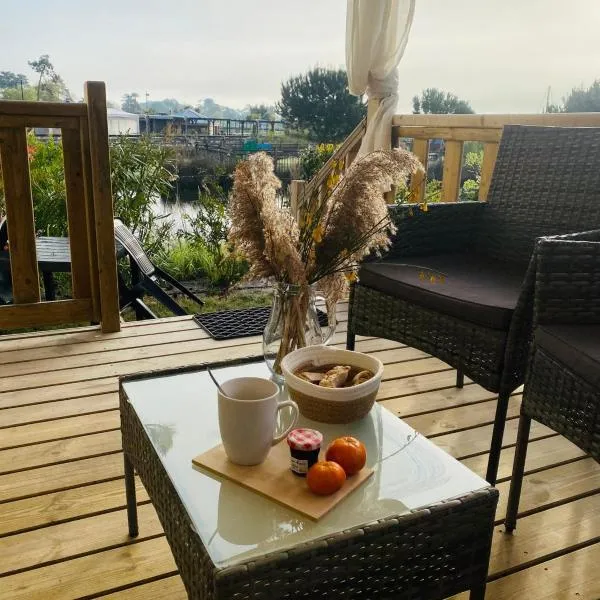 Mobilhome 8 personnes cosy tout équipé avec vue sur bassin, cap ferret, hôtel à Lège-Cap-Ferret