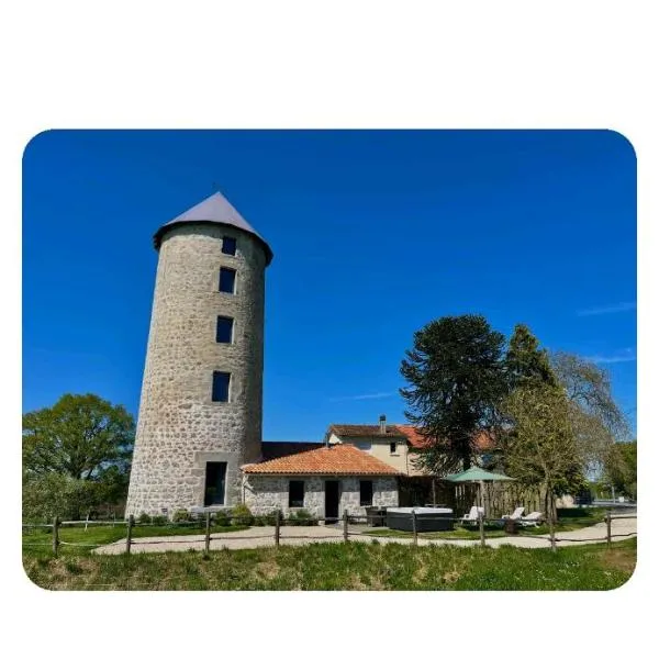 loue ancien moulin a vent avec piscine et jacuzzi, hotel in Neuvy-Bouin