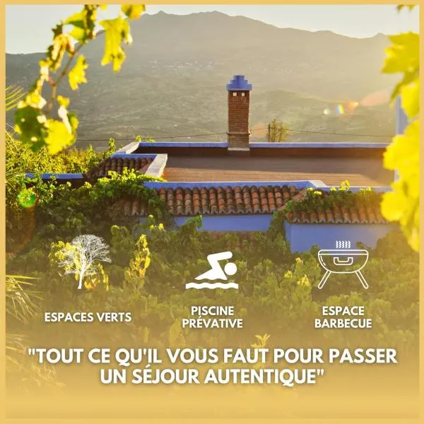 Villa Authentique avec Vue Panoramique à 3 km de Chefchaouen、シェフシャウエンのホテル