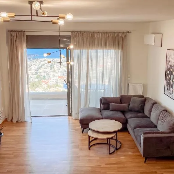Voula Hill Panoramic Views of Sea and Athens 129 sqm 2 bedrooms 2 bathrooms Big Fully Equipped New Apartment Peaceful, hotel u Atini