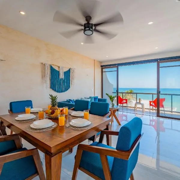 Condo vista al mar, alberca rooftop Chixchulub, hotel sa Chicxulub