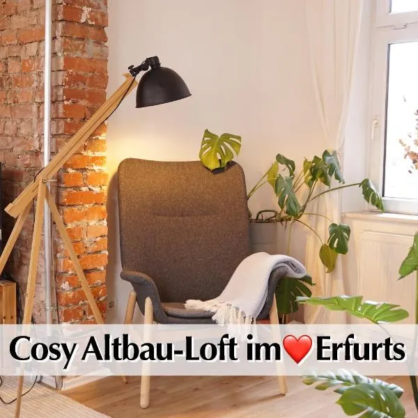 Helle Altbau FeWo mit Kingsize Bett, Smart-TV, Nobilia Küche - Nur ein kurzer Spaziergang in die Altstadt und zum Domplatz - Kostenlose Parkplätze in den umliegenden Straßen - Ausgewählte Tipps für Erfurt inklusive, hotel i Erfurt