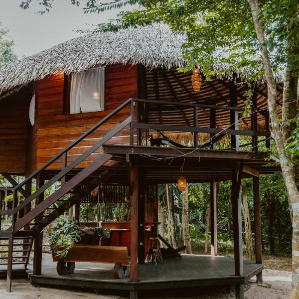 Noite mágica com macacos na Villa Arapiuns - Bangalôs na Floresta - Alimentação completa - 1h30 de Alter do chão de lancha