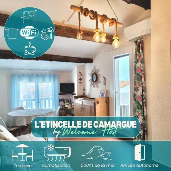 Plage, centre ville, terrasse, hotel v destinácii Saintes-Maries-de-la-Mer