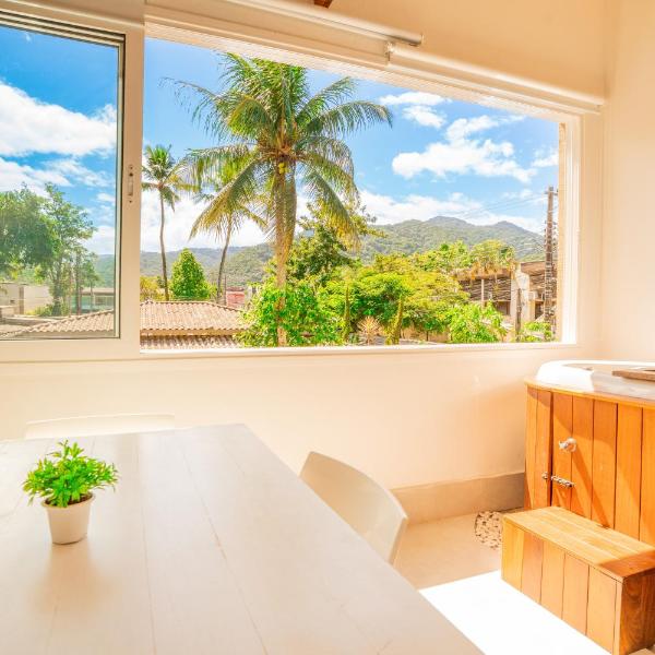 Casa d'Aroeira Residencial Boutique - Centro de Juqueí - Perto de Tudo - 2 quadras do Mar - Serviço de Praia - Roupa de Cama 600 fios algodão Egípcio - Tudo Novo - Estacionamento Interno - Cozinha - Consulte unidades com Ofurô Hidro e Cromoterapia - Foto 3