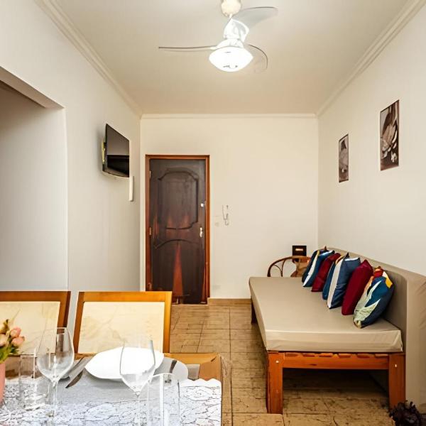 A2-CantoForte - 300 metrosPraia - ARCond - Garagem - Wifi - Ideal para Família até 6 Pessoas, pet com taxa, sem roupa cama-banho - Foto 4