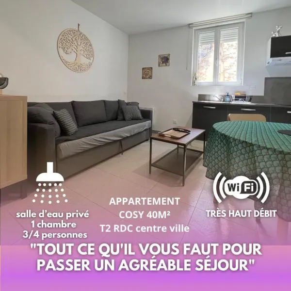 Fenix Appartement T2 40 M2 cosy RDC plein centre ville, hotel v destinaci Pierrelatte