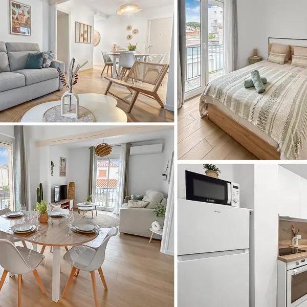 Élégant T2 proche de la mer avec parking privé, hotel a Canet-en-Roussillon