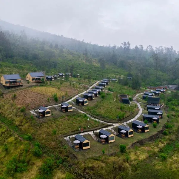 Bobocabin Kawah Ijen, Banyuwangi, hotel v destinaci Biau