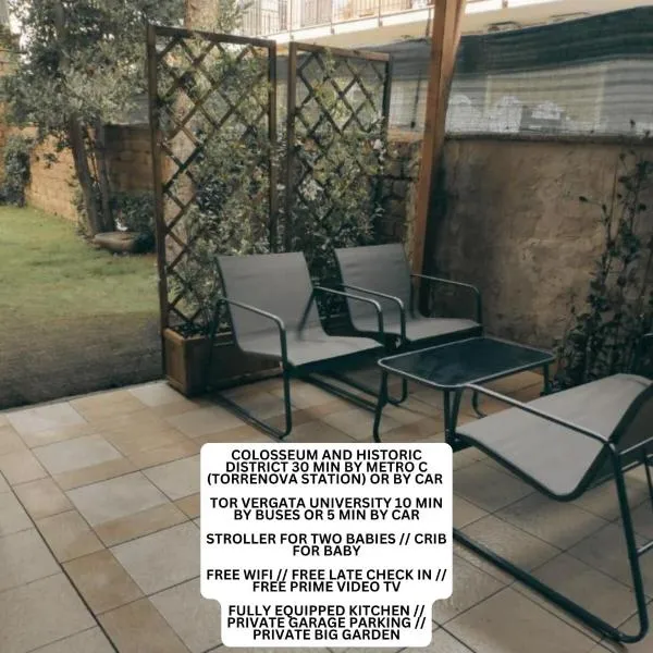 Corner of Paradise - Entire Deluxe Apartment with Private Garden, hotel in Rome
