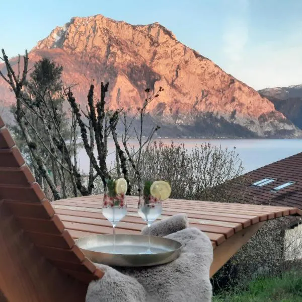 Gallery - Terrasse mit Seeblick und Garten: Altmünster şehrinde bir otel