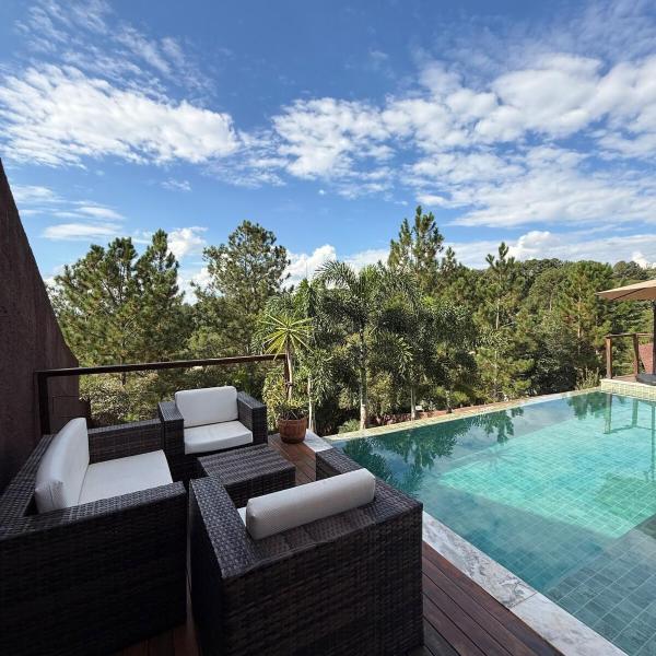 Casa Terrazzo, piscina aquecida com borda infinita incrível, Jarinu SP WiFi- 50 min SP - Foto 4