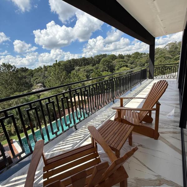 Casa Terrazzo, piscina aquecida com borda infinita incrível, Jarinu SP WiFi- 50 min SP