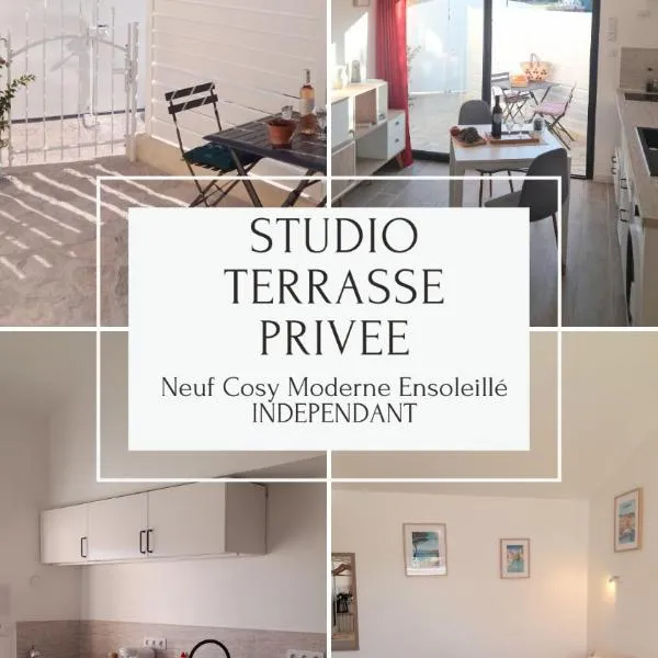 Studio logement entier calme neuf climatisé avec extérieur, hotel em Puget-Ville