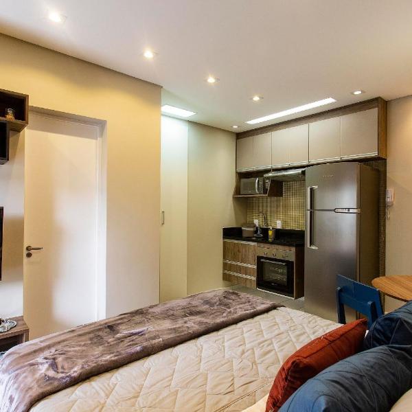 BHaus Downtown Centro SP - Studio com Varanda - Edifício Vanguard - 6o andar - Academia - Lavanderia - Coworking - Minimercado - Recepção 24h - Serviço de Bagagem - Av Ipiranga x Av São João - Estacionamento 24h pago em frente - v6 - Foto 4