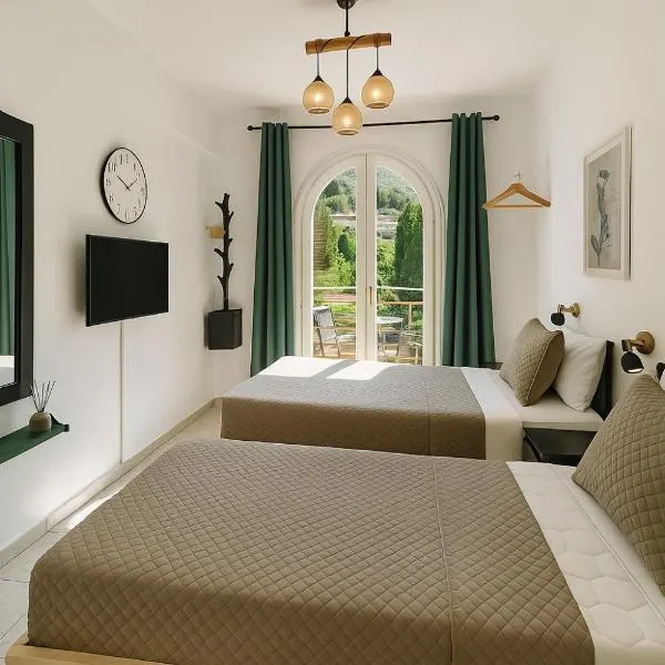 Olive Studio ,Balcony with Mountain View, Kitchenette, 1km to Beach ,by likeyourhome, hotel a Ermones