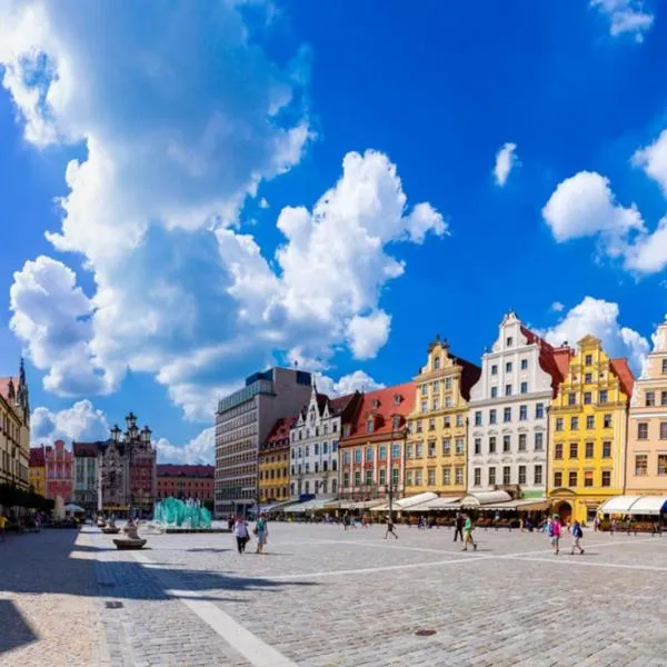 market square flats Renyk view, hotel ve Vratislavi