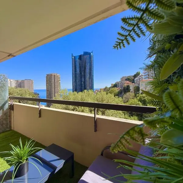 Studio de LUXE Portes de Monaco - Vue MER - Piscine - Wifi, hotel v destinaci Monte Carlo