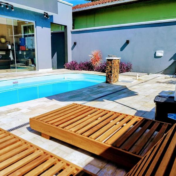 Casa com piscina - Bertioga Boracéia 500 m da praia