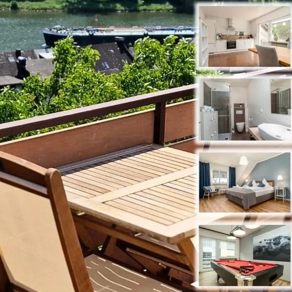 Riesling Appartement for 2 - 4 People - Billiards - Balcony with Mosel View - Parking - Wine Barrel Bar - Fully Equipped Kitchen - Netflix - WaipuTV - 3 km from Cochem, hotel in Klotten