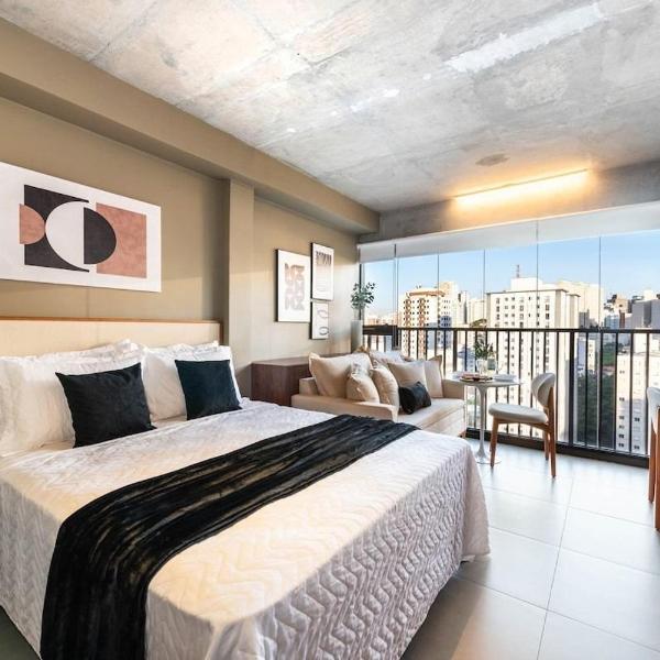 BHaus VN Ueno Bela Vista - Vista Incrível 14o andar - Academia - Lavanderia - Coworking - Mini Mercado - Estacionamento pago no prédio - U1