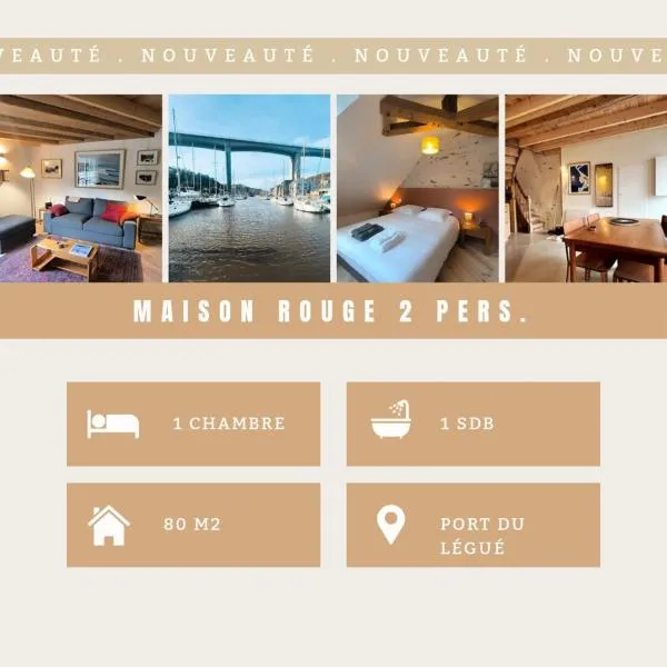 La Maison Rouge sur le port à proximité de toutes commodités 2 personnes, hotel in Plérin